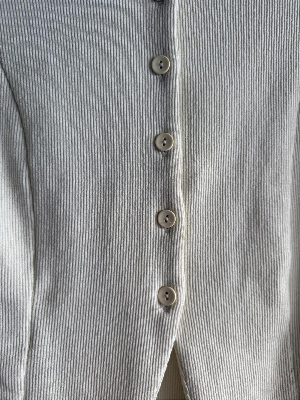 ASOS Pale Yellow Ribbed Button-Up Cardigan - Picture 4 of 7